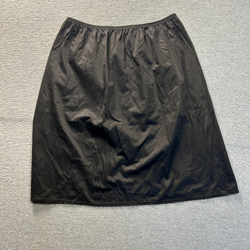 Cabernet Half Slip Womens Size 20 Black Nylon Elastic Waist Lingerie Underskirt